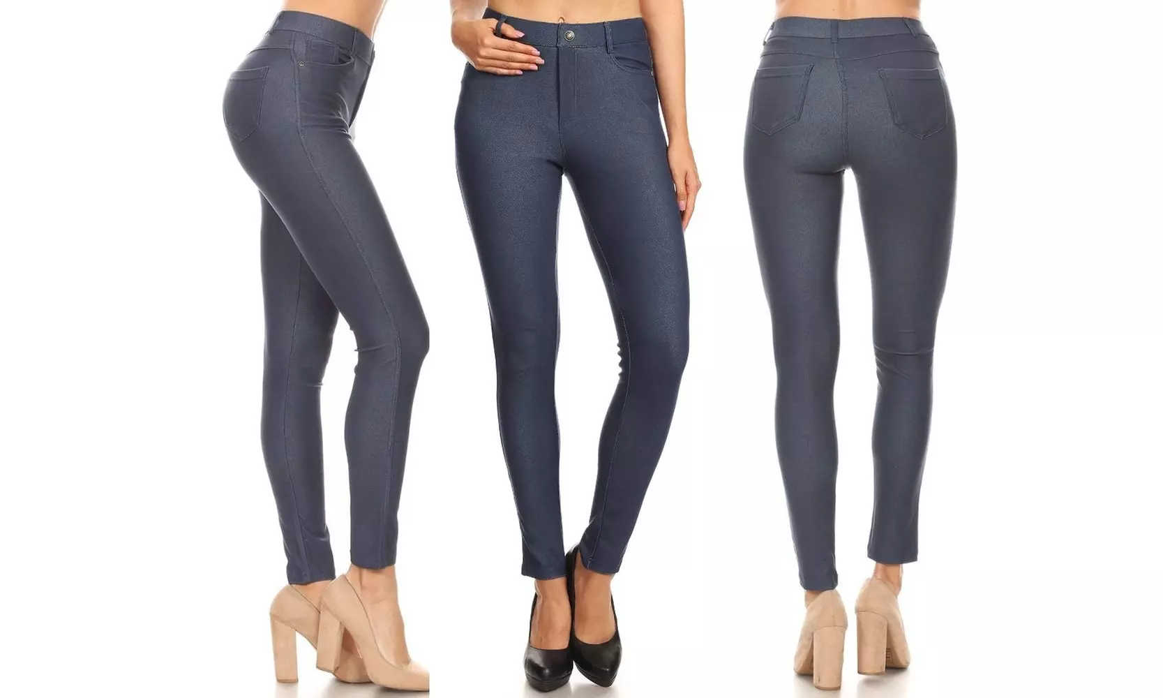  Women's Knit Jean Jeggings S-3X. Also Plus Skinny Pull On Pants