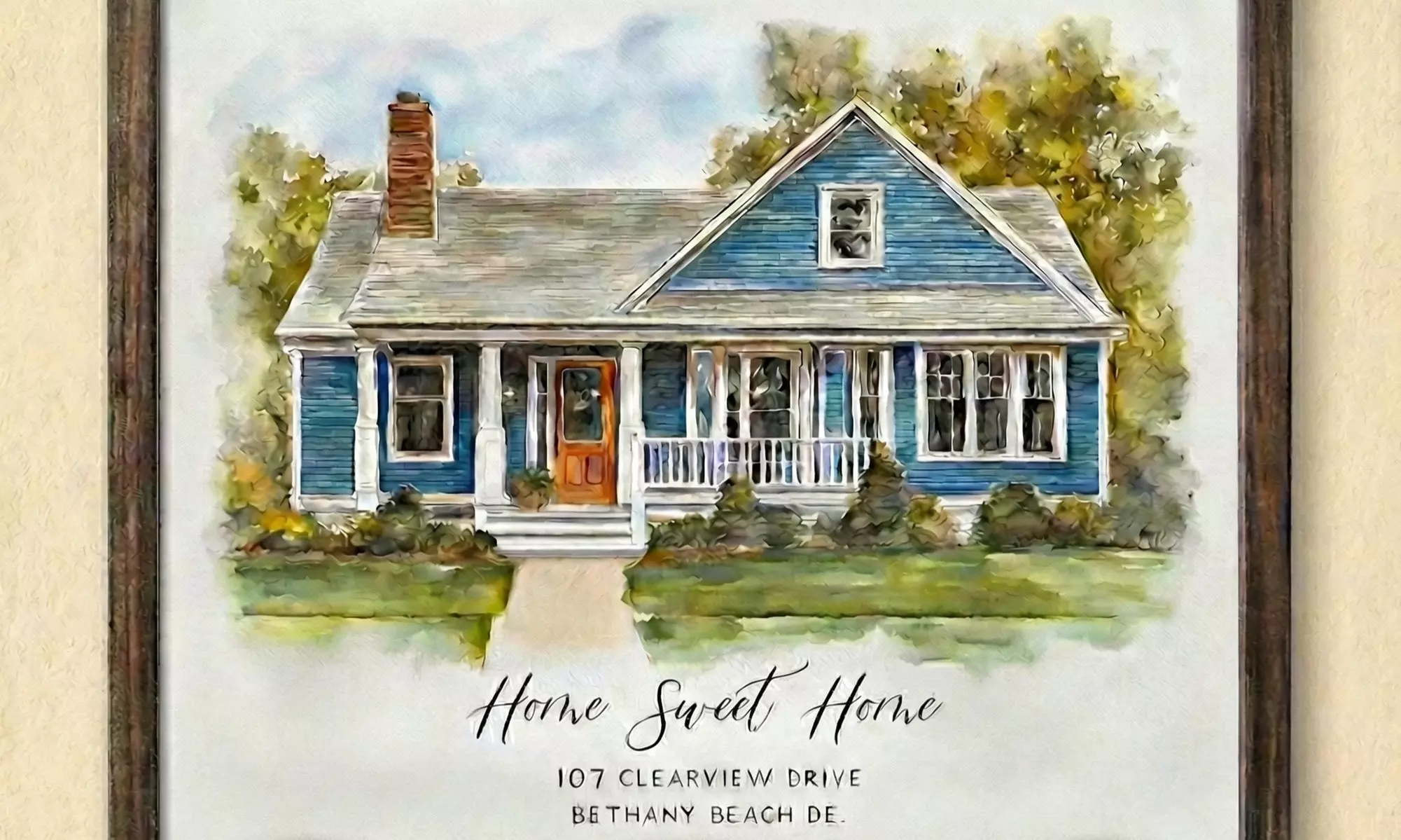 Custom Watercolor House Portrait - High Resolution Digital File from Harry Wedding LLC - Up to $80 Off