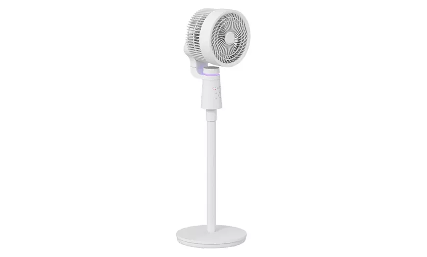 Image 2: HomCom 7" Pedestal Fan with Remote Control