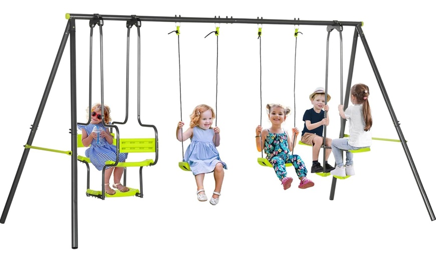 Image 3: Outsunny Garden Swing Set