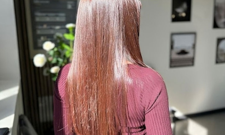 Image 20: alisado orgánico de queratina reconstituyente de la fibra capilar