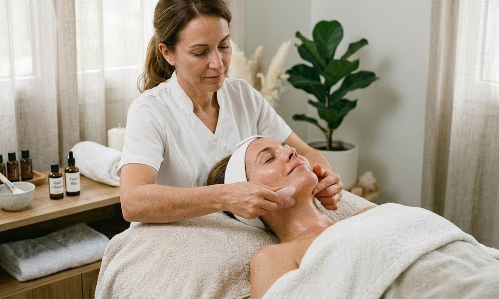 Soin du visage adapté ou rituel liftant pour peau éclatante