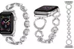 Stainless Steel Band with Rhinestones for Apple Watch Series 1, 2, 3, 4, and 5 - Second Medium
