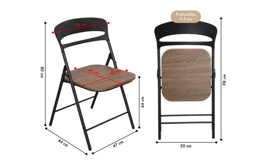 Image 4: Vierdelige set vouwstoelen