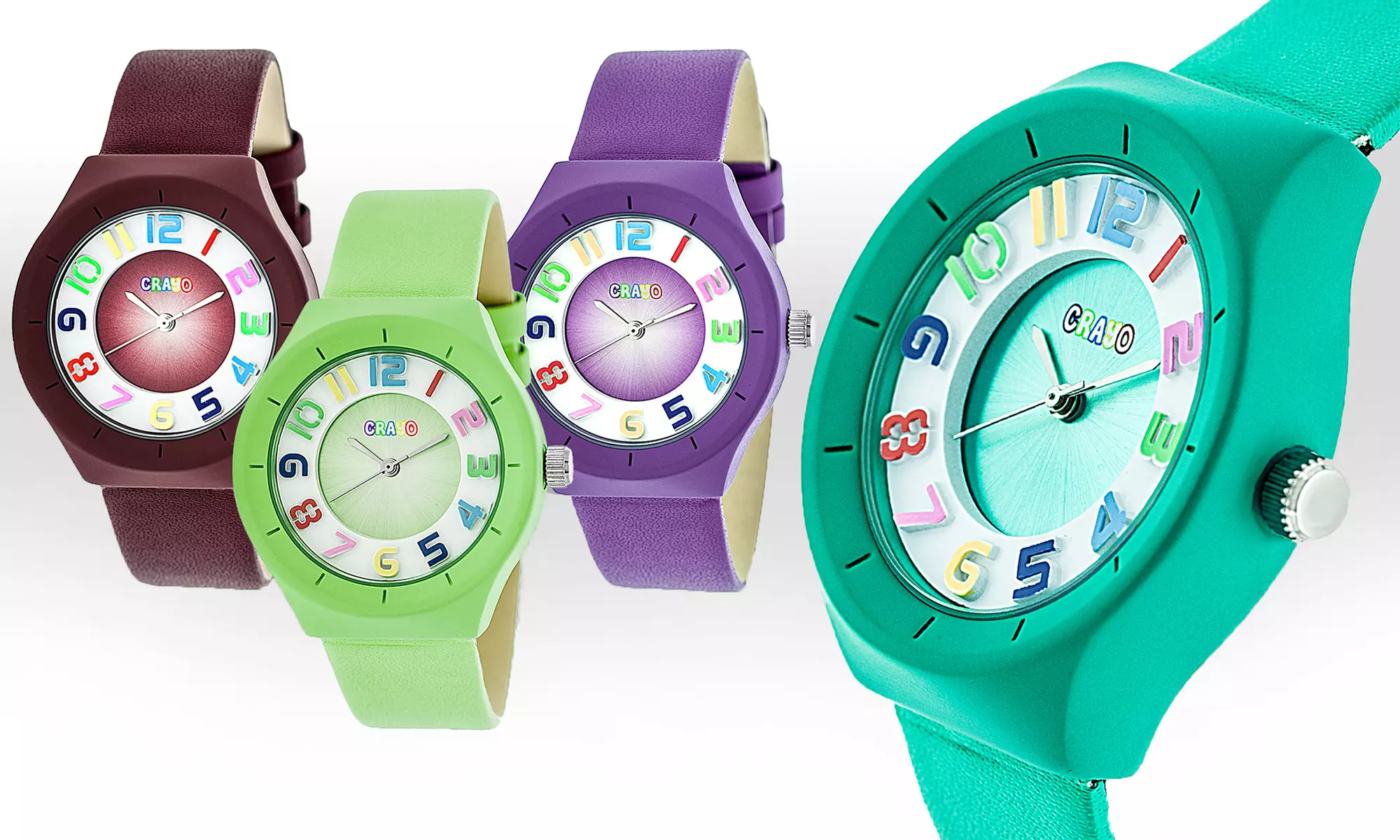 Crayo Atomic Watch with Raised Markers for Men or Women - Primary Image