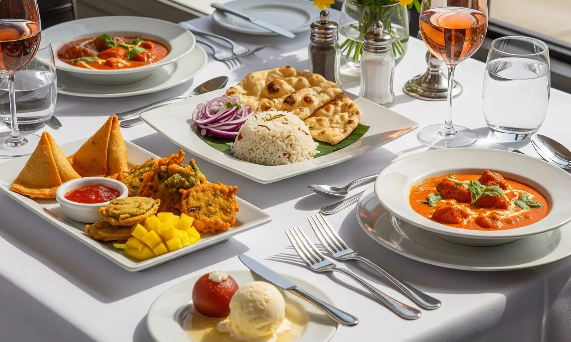 Kulinarische Indienreise für bis zu 4: 3-Gänge im Suhag