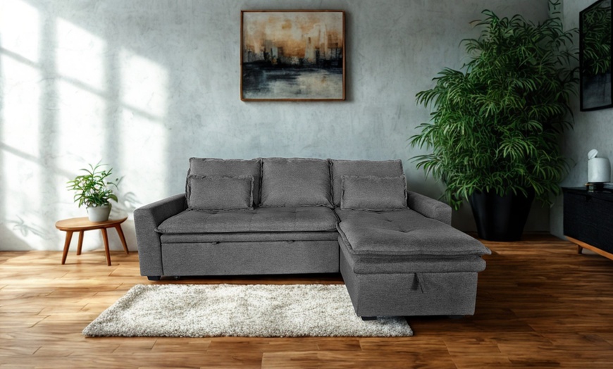 Image 1: Lucca 3 Seater Storage Sofa