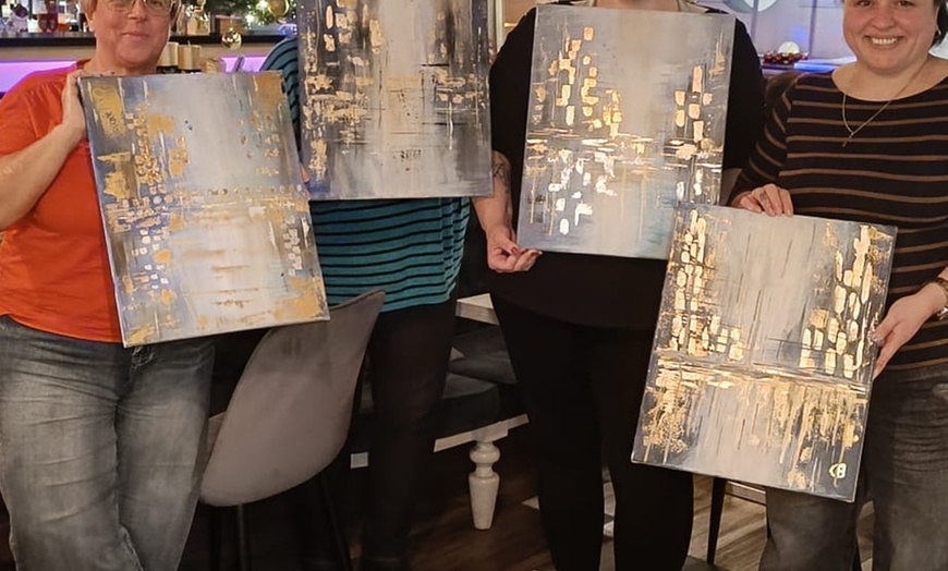 Image 3: Erschaffe dein eigenes abstraktes Kunstwerk: Malevent für 1-2 Personen