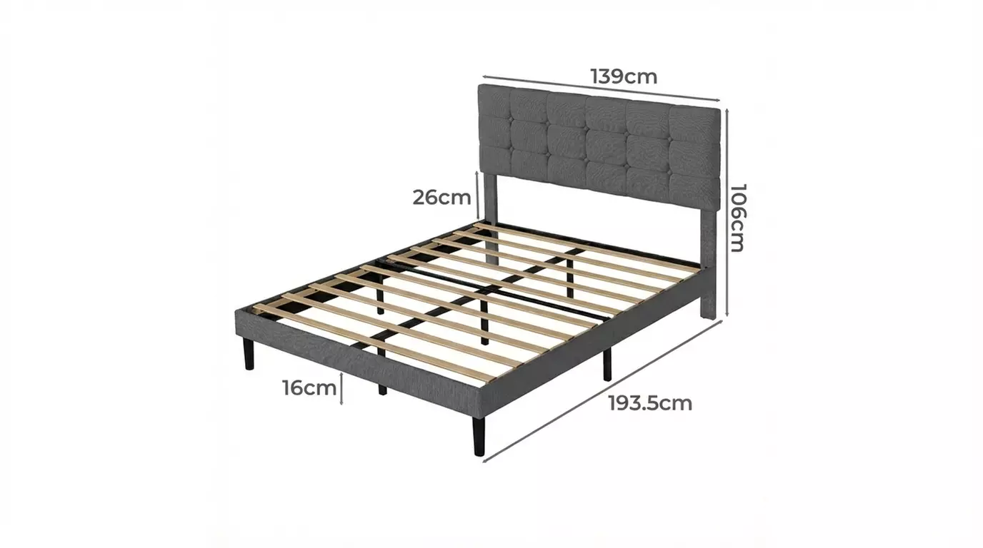 Levede Minimalist Upholstered Bed Frame
