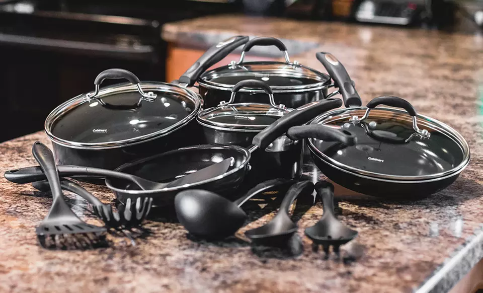 Cuisinart 15-Piece Ceramic-Coated Cookware Set. PFOA- and PTFE-Free. - Primary Image