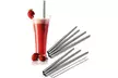 Stainless Steel Drinking Straws, Bent or Straight, With Brush (4 or 8-pack) - Second Medium