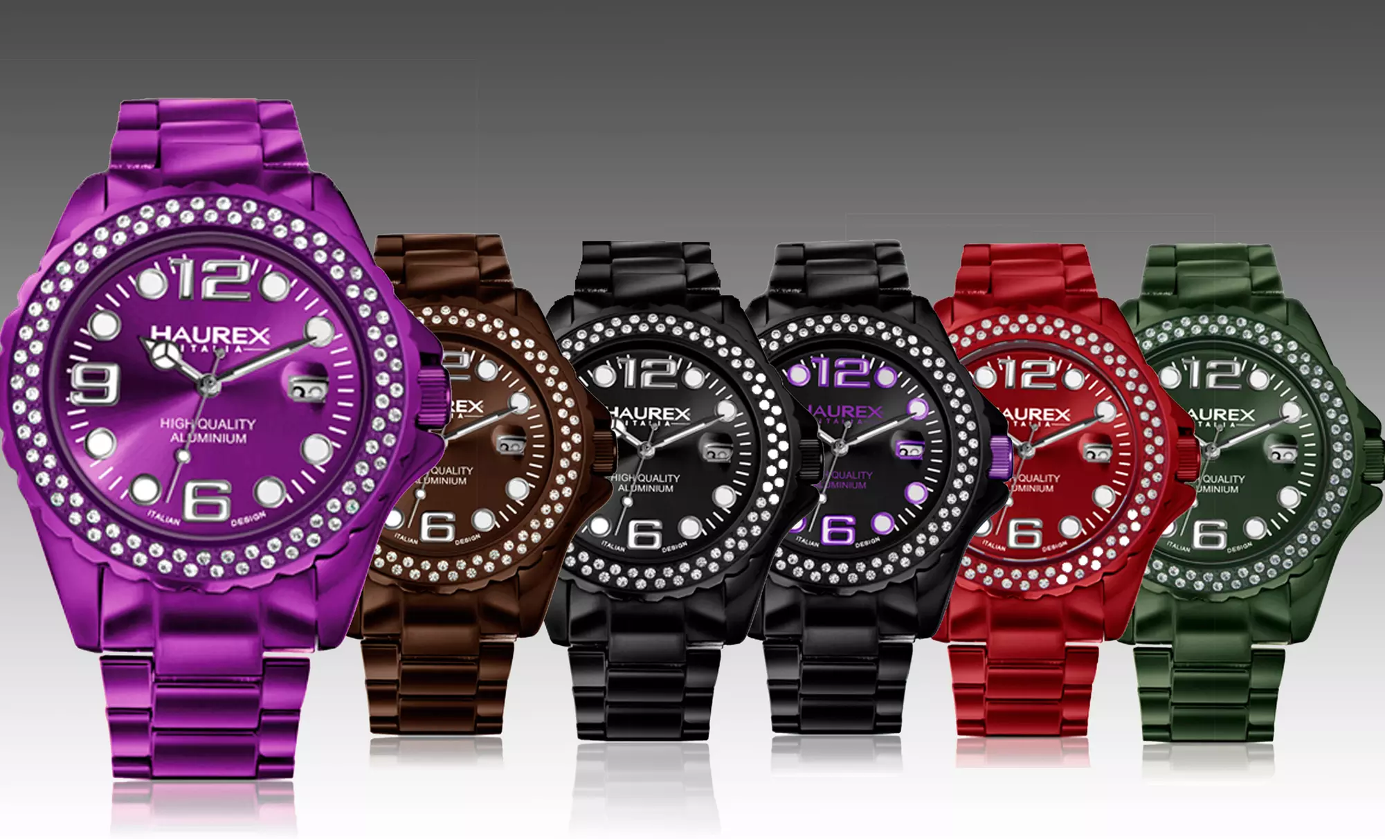 Haurex Italy Women's Elvin Crystal Watch. Multiple Colors Available. Free Returns. - Primary Image