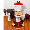 Image 2: 4 Pcs Christmas Toilet Bathroom Decoration Set in 4 Styles 