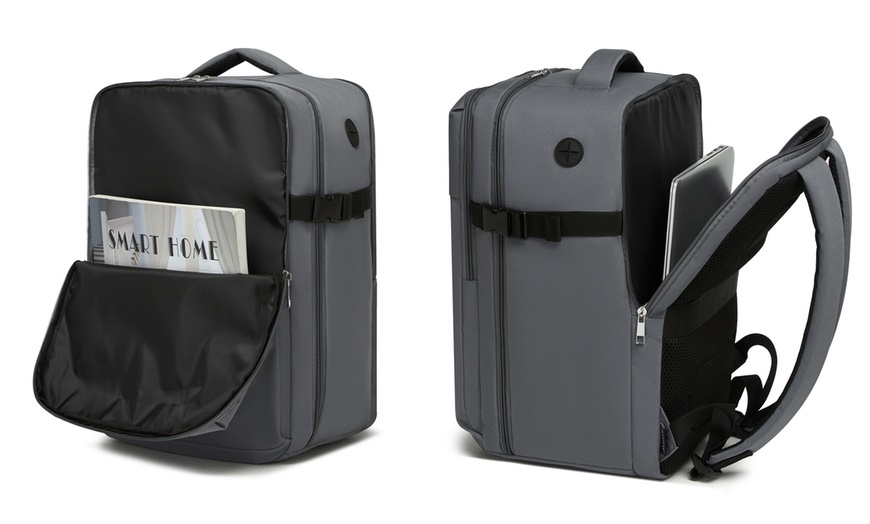 Image 17: Mochila de cabina con ribete rojo