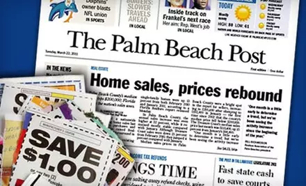 $22 for 26 Weeks of the "The Palm Beach Post" Sunday Edition ($54.57 Value) - Primary Image