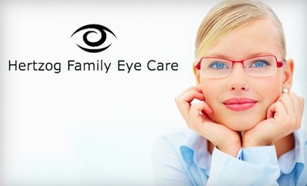 $65 for a Comprehensive Eye Exam and a $100 Credit Toward Lenses and Frames at Hertzog Family Eye Care in Cabot ($200 Value) - Primary Image