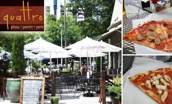 $25 Worth of Pizza, Panini, and Wine at Quattro - Primary Image