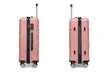 1x oder 3x KONO ABS-Hartschalenkoffer mit 8er-Set Reise-Organizer in Beige/Rosa - robust, leicht & mit TSA-Schloss - Second Medium