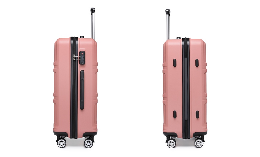 Image 7: 1x oder KONO 3x ABS-Hartschalenkoffer mit 8er-Set Reise-Organizer