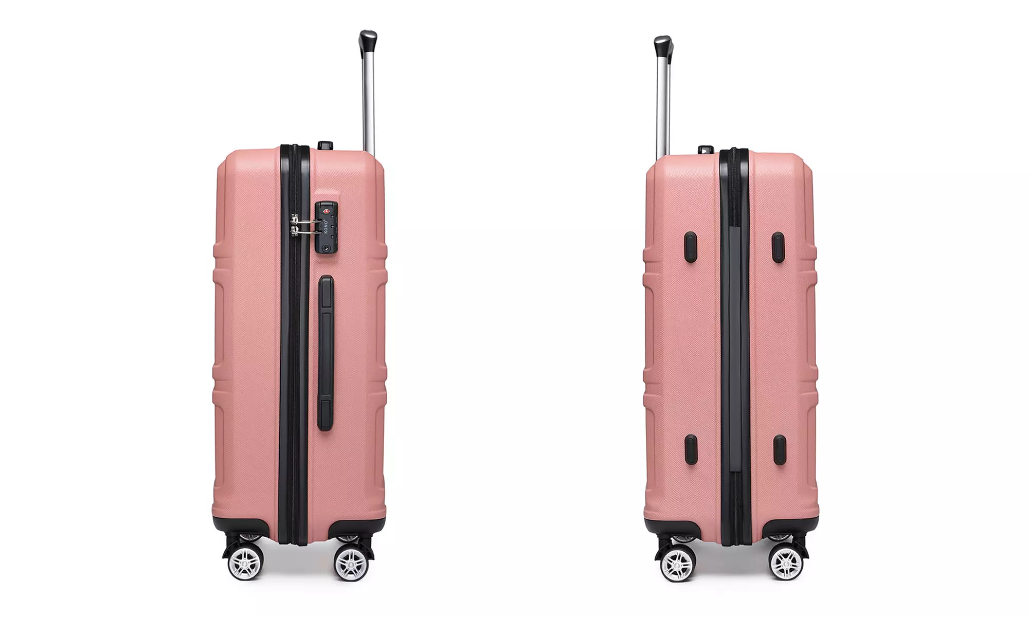 1x oder KONO 3x ABS-Hartschalenkoffer mit 8er-Set Reise-Organizer