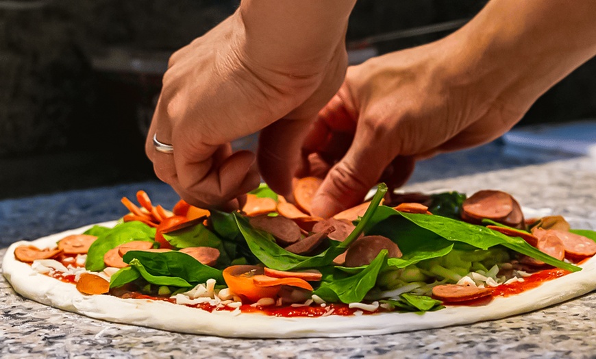 Image 5: Starter, Any Gourmet Pizza & Soft Drink or Glass of Wine for 1, 2 or 4