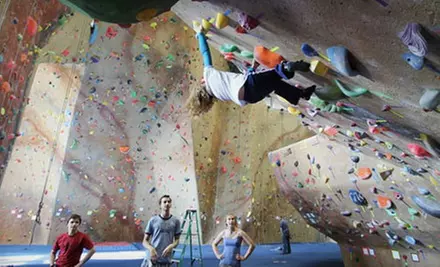 Introductory Climbing Package with Two-Week Membership or $25 for $50 Worth of Climbing Services at Central Rock Gym - Primary Image