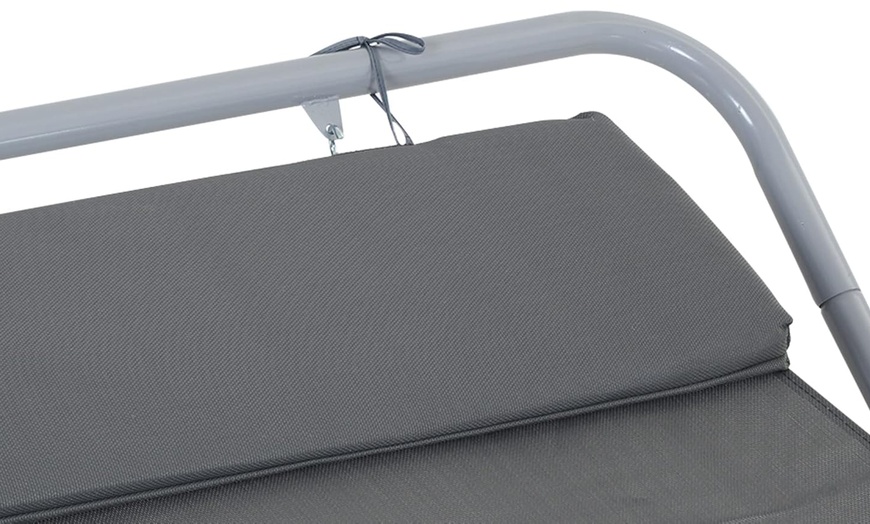 Image 12: Outsunny Lounger Rocking Bed