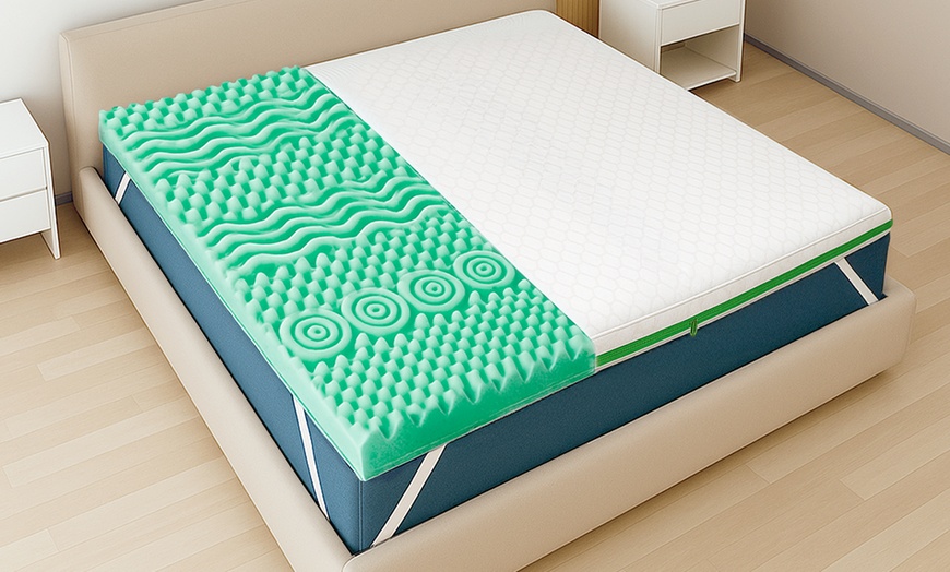 Image 2: Topper de espuma viscoelástica Breeze con 9 zonas diferenciadas 