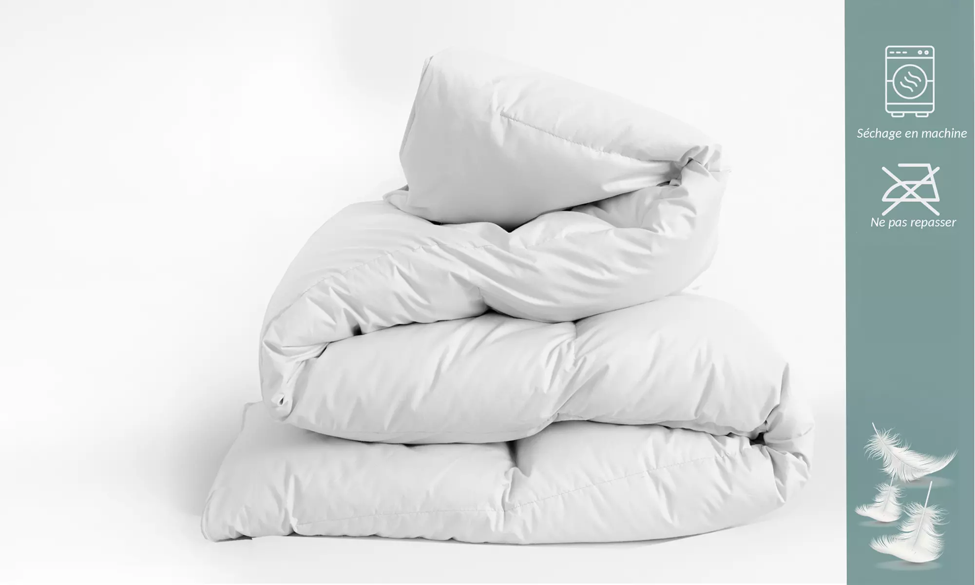 Couette 100 % plumes de canard, 500 g/m² Sampur