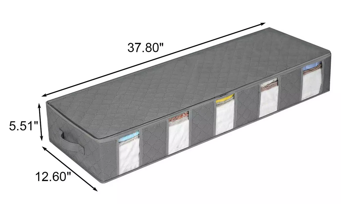 Non-Woven Clothes Storage Under-Bed Bins Foldable Closet Organizer Containers