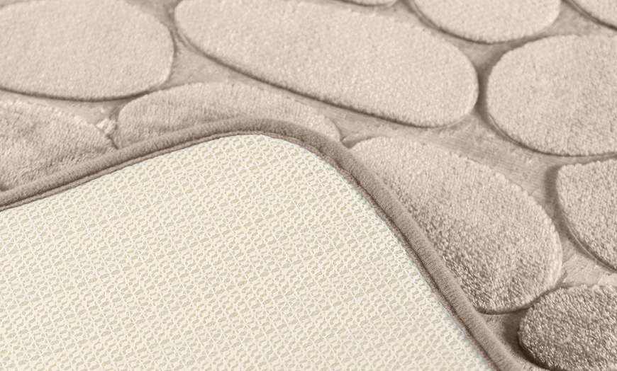 Image 2: Ensemble de 3 tapis de bain antidérapants en mousse à mémoire de forme