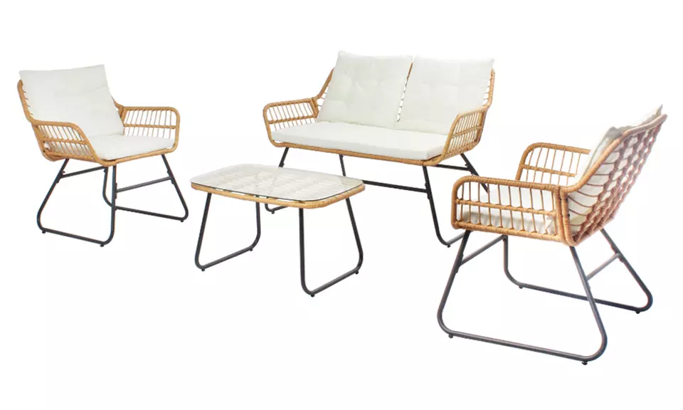 Salon de jardin Paita avec canapé, fauteuils et table basse par Kocoon