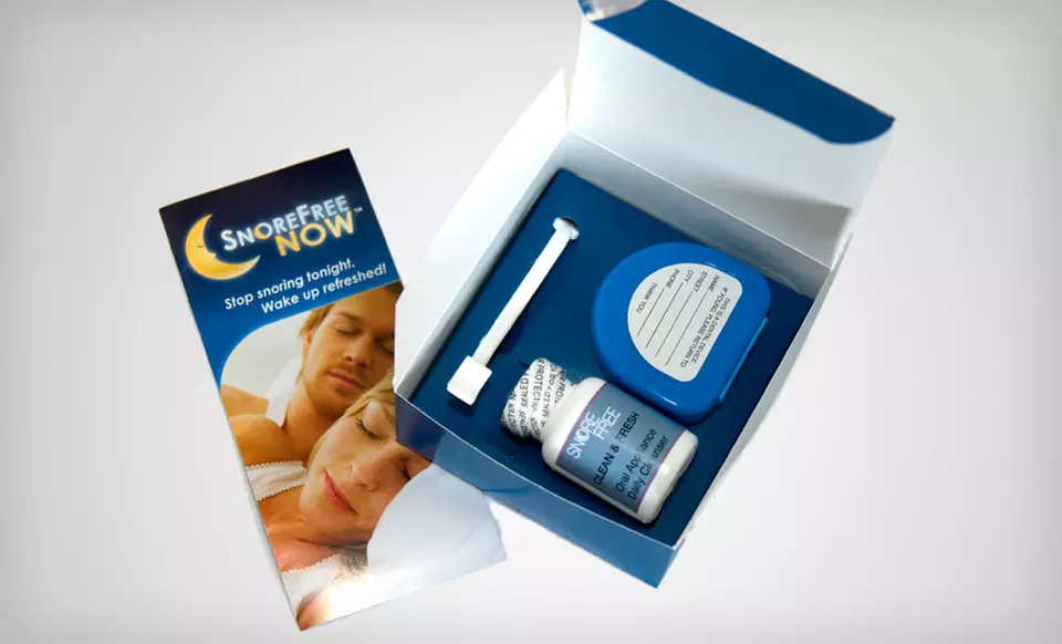 $24.99 for a Snore Free Anti-Snoring Kit with BPA-Free Mouthpiece, Cleaner, and Case ($49.99 List Price). Free Shipping. - Primary Image