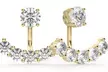 Crystal Solitaire Earring Jackets Made with Swarovski Elements - Second Medium