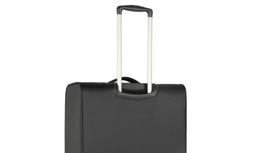 Image 10: Set of 3 Lightweight Luggage - 20'', 24'', 28'' Black Suitcases 