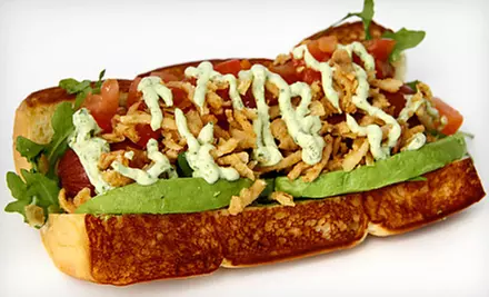 $5 for $10 Worth of Hot Dogs, Sausages, and Fries at Dog Haus in Alhambra - Primary Image