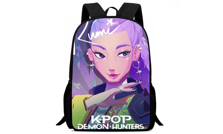Image 25: KPop Demon Hunters Inspired Backpack Set 