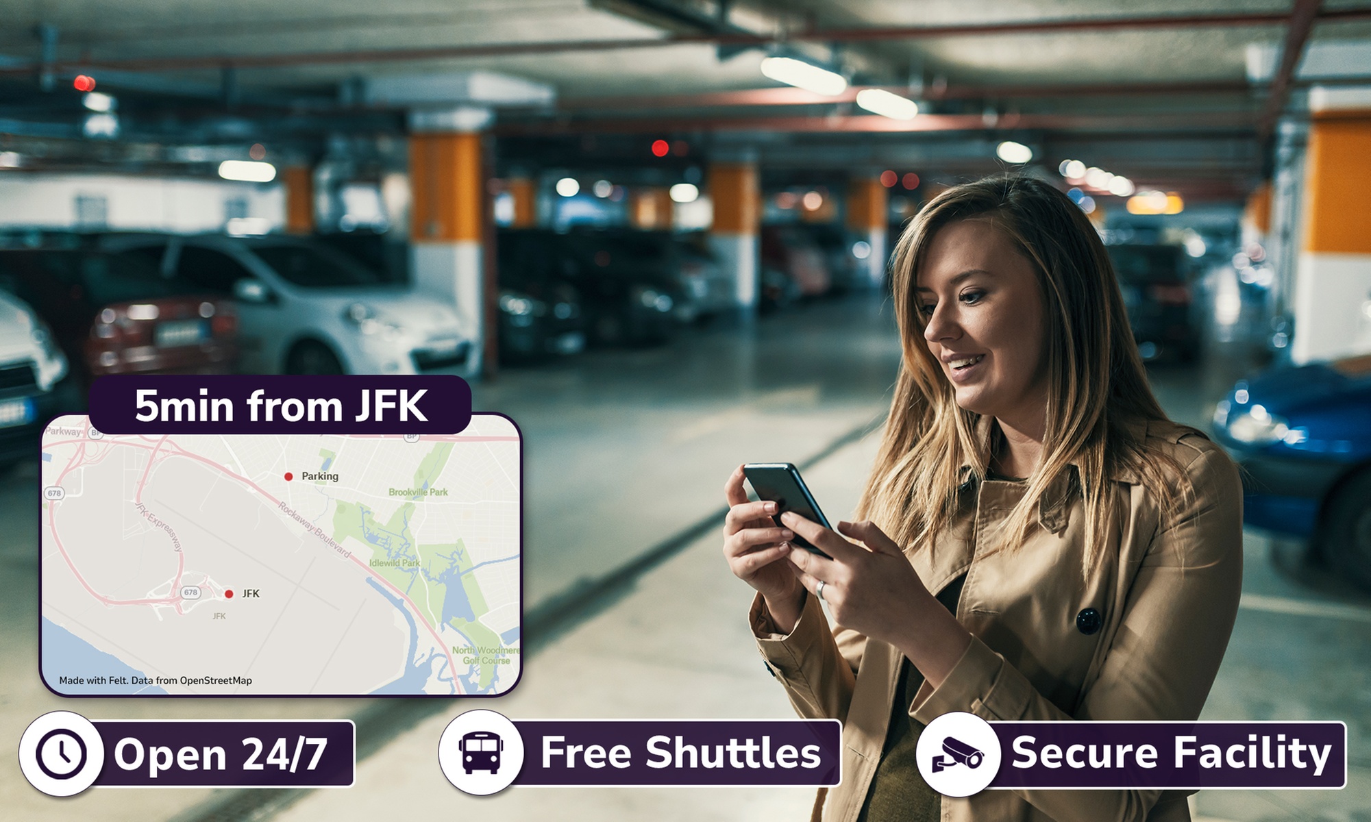 Up to 48% Off 2, 4, 6, or 10-Day JFK Airport Parking
