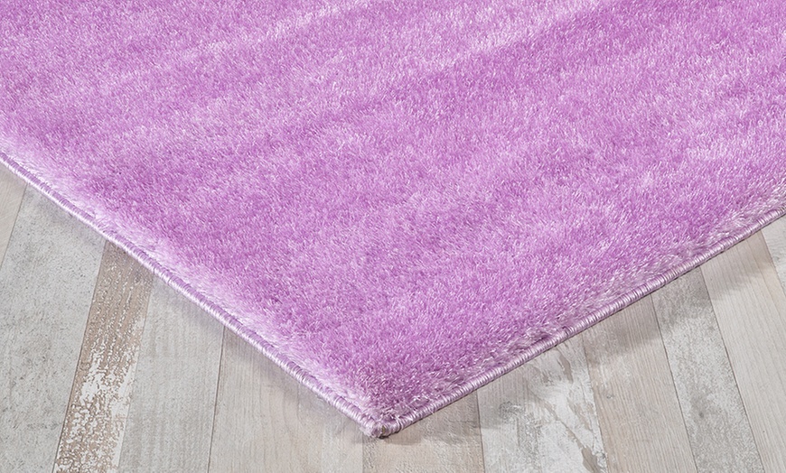 Image 31: Shimmer Soft Shiny Thick Shaggy Rug