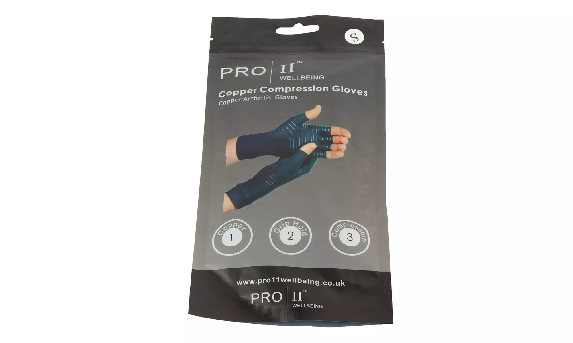 One or Two Pairs of Copper-Infused Compression Arthritis Gloves - Second Medium
