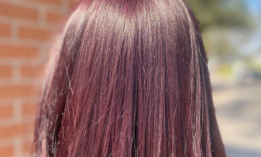 Image 2: Color Retouch, All Over Color or Face Frame Highlights w/ Cut & Style