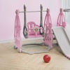 Image 2: 4-in-1 Toddler Playset with Slide, Swing, Climber and Basketball Hoop