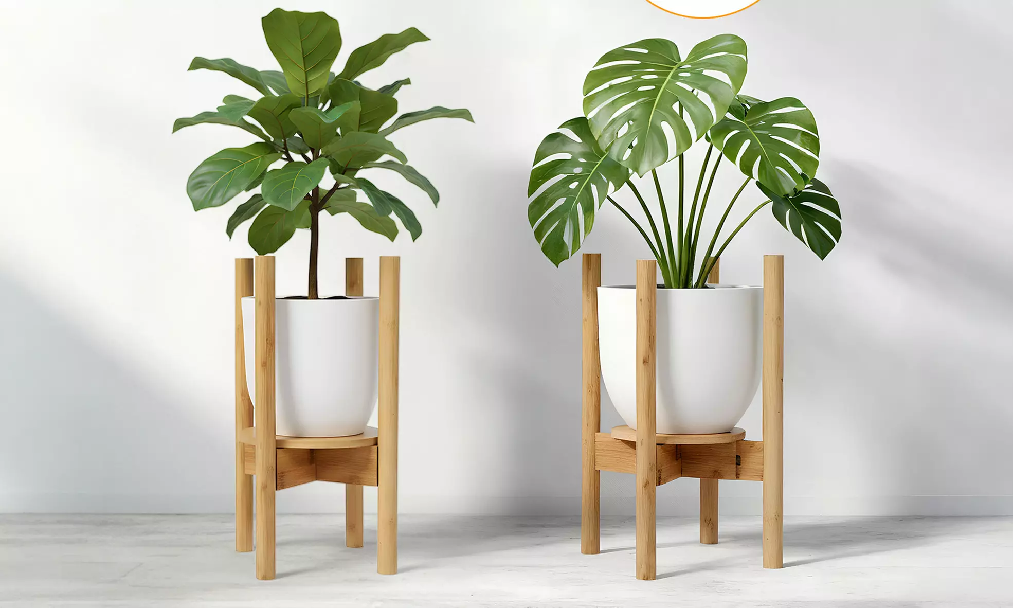 Levede Adjustable Bamboo Plant Stand - Indoor Pot Holder with Tray