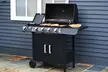 Outsunny 4-in-1 Portable Gas BBQ with Four Stainless Steel Burners - Image 5