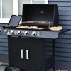 Image 5: Outsunny 4-in-1 Portable Gas BBQ with Four Stainless Steel Burners