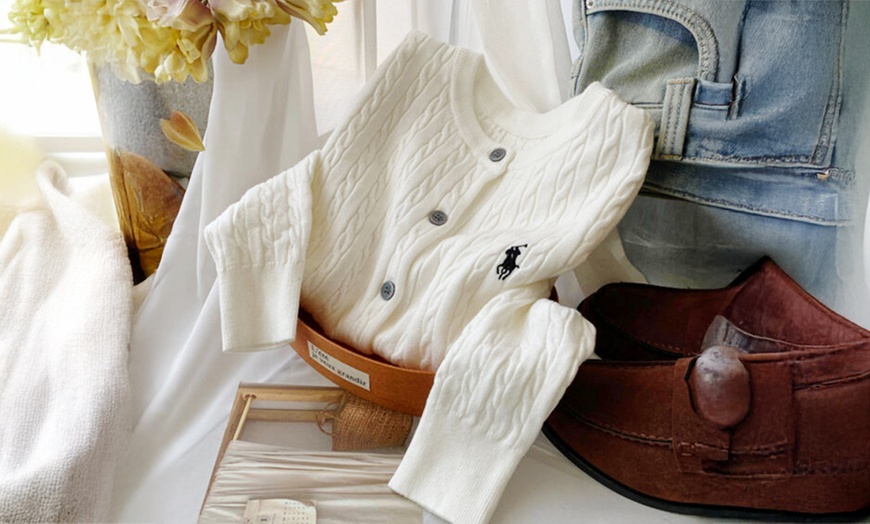 Image 13: Women’s Knitted Button-Down Cardigan Sweater