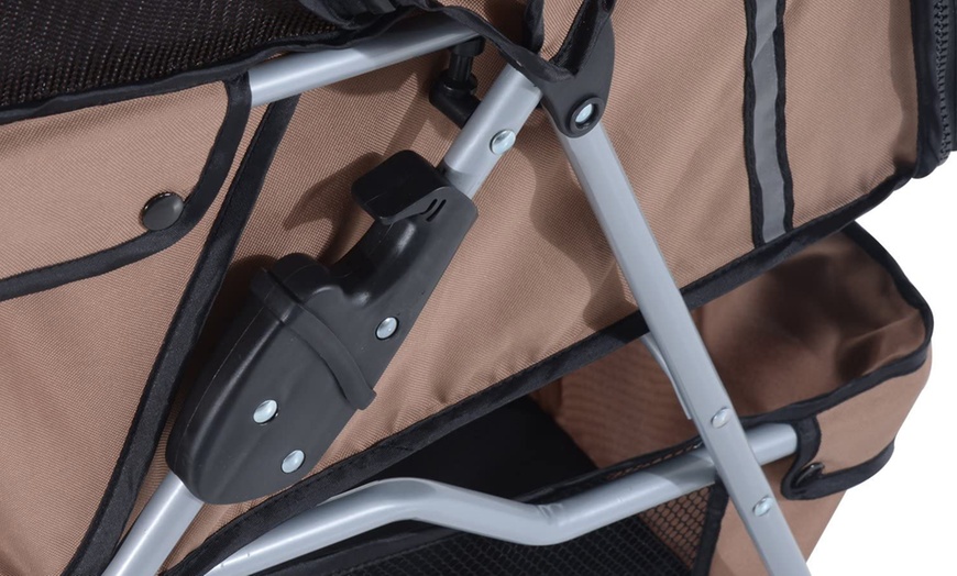 Image 4: PawHut Three-Wheel Pet Stroller