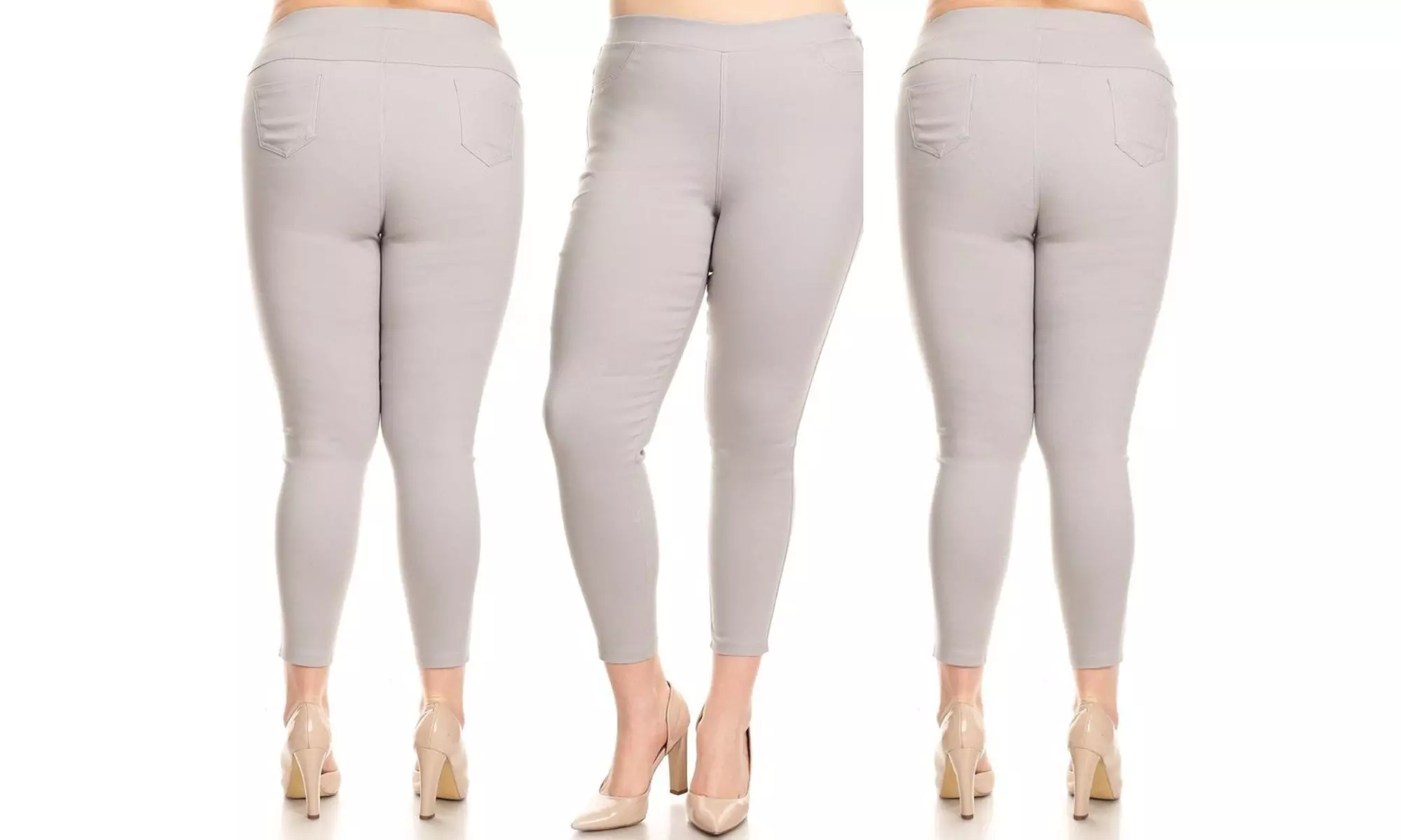 JVINI Women's High Waist Jegging Pull-On Stretch Pant With Plus Sizes