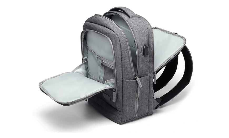 Image 8: Kono Multi-Compartment Backpack with USB Port