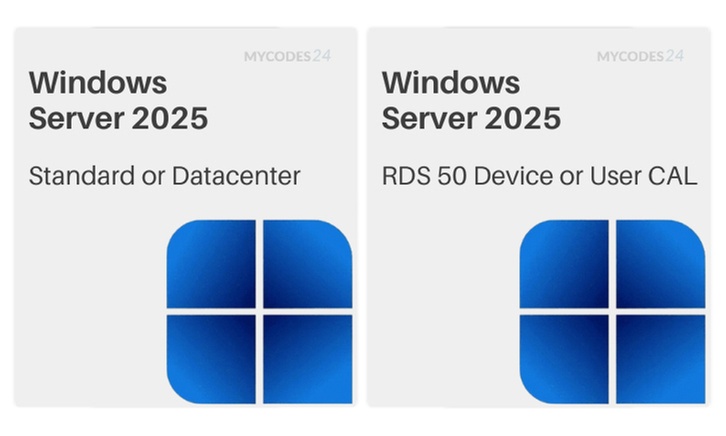 Windows Server 2022 / 2025 Standard, Datacenter, RDS 50 Device, or User CAL (Up to 85% Off)